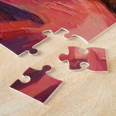 Santa Claus Holding Sussex Spaniel Christmas Art Legpuzzel (Zijkant)