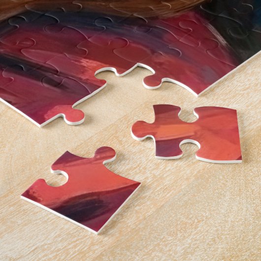 Santa Claus Holding Thai Ridgeback Christmas Art Legpuzzel (Zijkant)