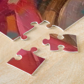 Santa Claus Holding Tuxedo Cat Christmas Art Legpuzzel (Zijkant)