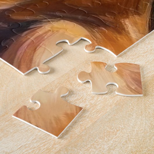 Santa Claus Holding Vizsla Christmas Art Legpuzzel (Zijkant)