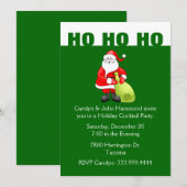 Santa Claus Holiday Party Uitnodiging (Voorkant / Achterkant)