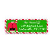 Santa Claus Horse Racing Jockey Silks gepersonalis Etiket (Voorkant)