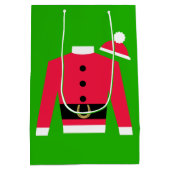 Santa Claus Horse Racing Jockey Silks Medium Cadeauzakje (Achterkant)