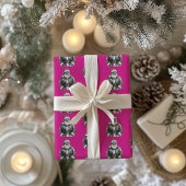  Santa Claus Hot Pink Cadeaupapier