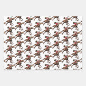 Santa Claus houdt van Dinosaurs Inpakpapier Vel (Voorkant 3)