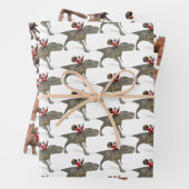 Santa Claus houdt van Dinosaurs Inpakpapier Vel (In situ)