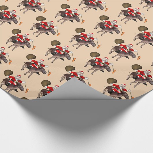 Santa Claus houdt van Donkeys Cadeaupapier (Hoek)