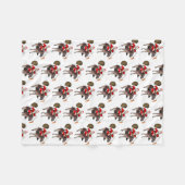 Santa Claus houdt van Donkeys Fleece Deken (Voorkant (Horizontaal))