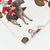 Santa Claus houdt van Donkeys Fleece Deken (Hoek)