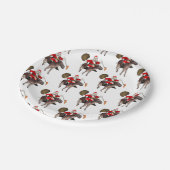 Santa Claus houdt van Donkeys Papieren Bordje (Gekanteld)