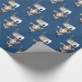 Santa Claus houdt van het spelen poker Cadeaupapier (Hoek)