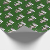 Santa Claus houdt van het spelen poker Cadeaupapier (Hoek)