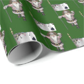 Santa Claus houdt van het spelen poker Cadeaupapier (Rol Hoek)