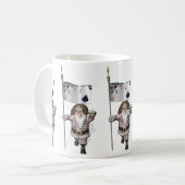 Santa Claus houdt van het spelen poker Koffiemok (Voorkant links)