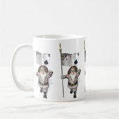 Santa Claus houdt van het spelen poker Koffiemok (Links)