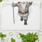 Santa Claus houdt van het spelen poker Theedoek (Gevouwen)