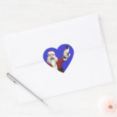 Santa Claus houdt van Siamese katten Hart Sticker (Envelop)