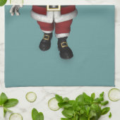 Santa Claus houdt van Siamese katten Theedoek (Gevouwen)