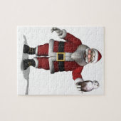 Santa Claus houdt van Snowy Owl Legpuzzel (Horizontaal)