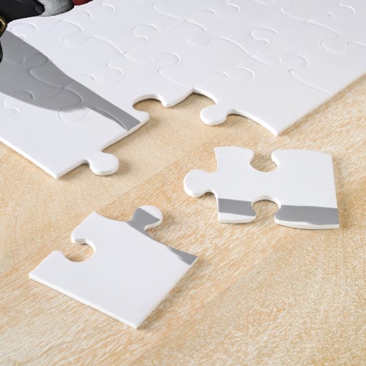 Santa Claus houdt van Snowy Owl Legpuzzel (Zijkant)