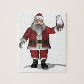 Santa Claus houdt van Snowy Owl Legpuzzel (Verticaal)