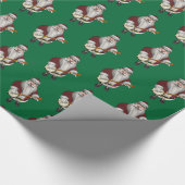 Santa Claus houdt van zijn banjo Cadeaupapier (Hoek)