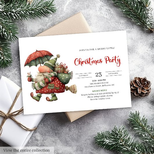 Santa Claus Humor Red Green Festive Printable  Kaart