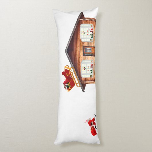 Santa Claus Hustle Body Pillow Lichaamskussen (Achterkant (Verticaal))