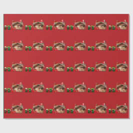 Santa Claus Hustle Rood inpakpapier