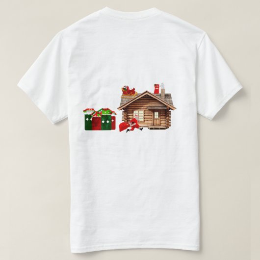 SANTA CLAUS HUSTLE UNISEX T-SHIRT (Design achterkant)
