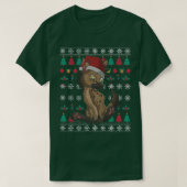 Santa Claus Hyena Ugly Kerstmis T-shirt (Design voorkant)