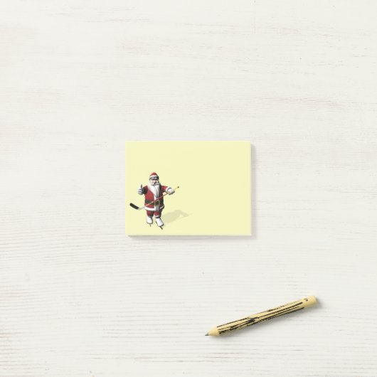Santa Claus Ice Hockey Player Post-it® Notes (Op bureau)