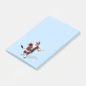 Santa Claus Ice Hockey Player Post-it® Notes (Schuin)