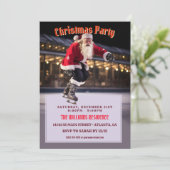 Santa Claus Ice Skating Kaart (Staand voorkant)