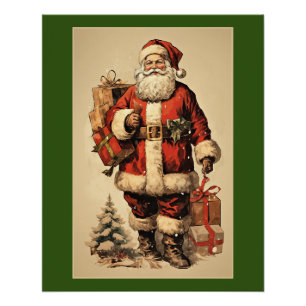 Santa Claus illustratie Perfect Poster