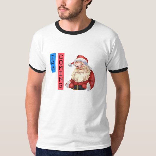 Santa Claus 'I'm Coming' T-shirt (Voorkant)