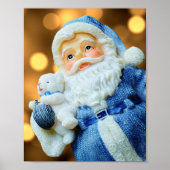 Santa Claus in a Blue Suit Poster (Voorkant)