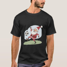 Santa Claus in Action: Playing Christmas Soccer
