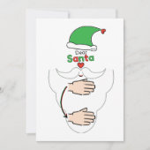 Santa Claus in American Sign Language Feestdagenkaart (Voorkant)