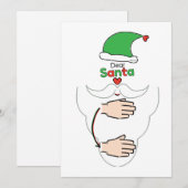 Santa Claus in American Sign Language Feestdagenkaart (Voorkant / Achterkant)