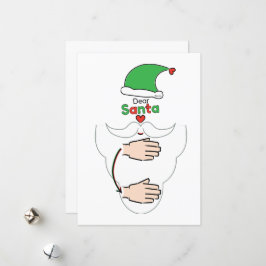 Santa Claus in American Sign Language Feestdagenkaart