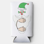 Santa Claus in American Sign Language Seltzer Blikjeskoeler (Voorkant)