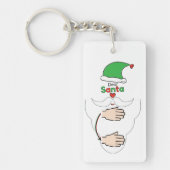 Santa Claus in American Sign Language Sleutelhanger (Voorkant)