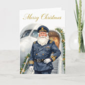 Santa Claus in at the airport Kaart (Voorkant)