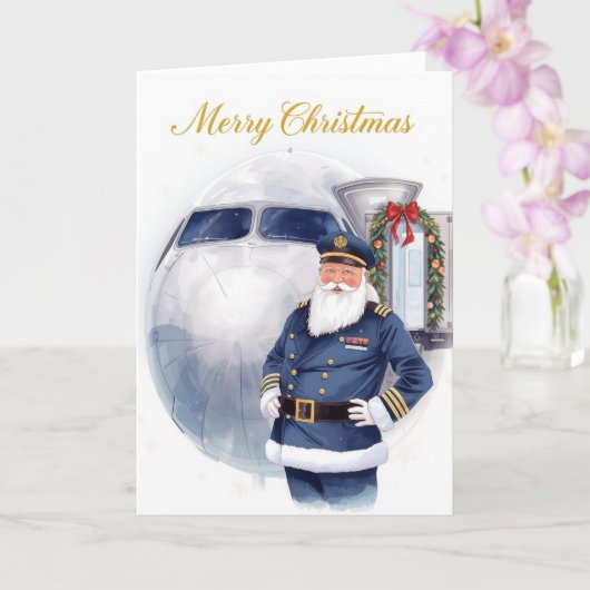 Santa Claus in at the airport Kaart (Orchidee)