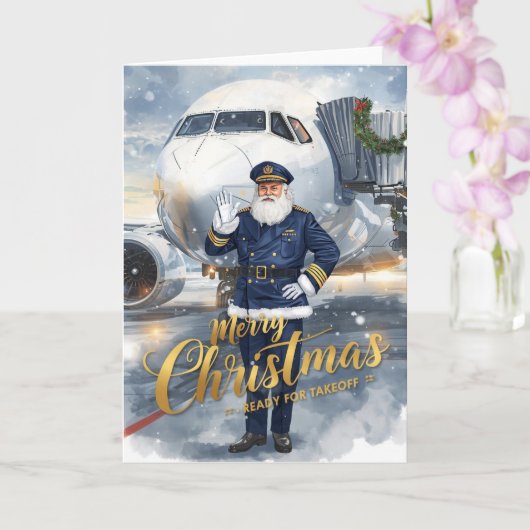 Santa Claus in at the airport Kaart (Orchidee)