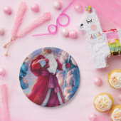 Santa Claus in forest Papieren Bordje (Feest)