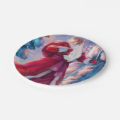 Santa Claus in forest Papieren Bordje (Gekanteld)