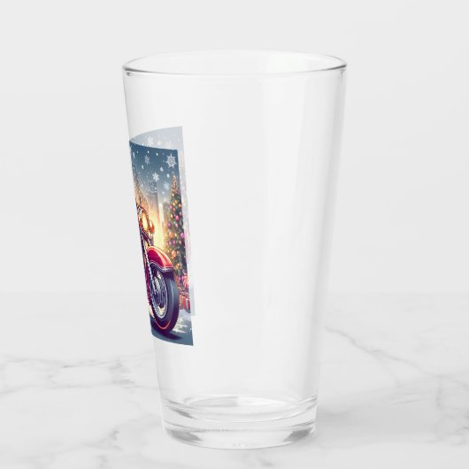 Santa Claus in motormodus Glas (Links)