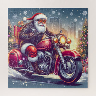 Santa Claus in motormodus Legpuzzel